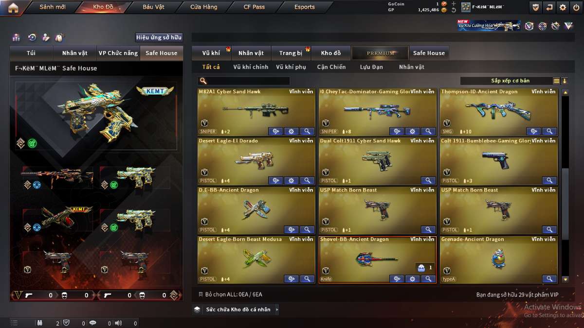 shop acc cf uy tin gia re